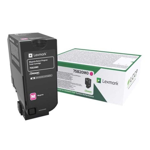 Lexmark oryginalny toner 75B20M0, magenta, 10000s, return