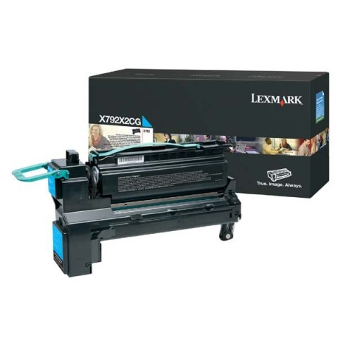 Lexmark oryginalny toner X792X2CG, cyan, 20000s, extra duża pojemność