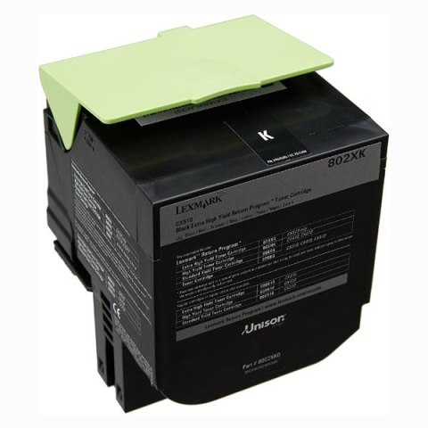 Lexmark oryginalny toner 80C2XK0, black, 8000s, extra duża pojemność, return