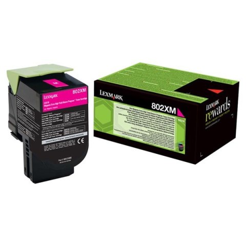 Lexmark oryginalny toner 80C2XM0, magenta, 4000s, extra duża pojemność, return