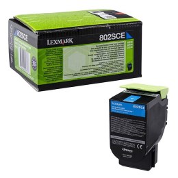 Lexmark oryginalny toner 80C2SCE, cyan, 2000s