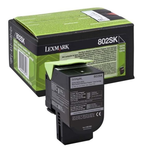 Lexmark oryginalny toner 80C2SK0, black, 2500s, return