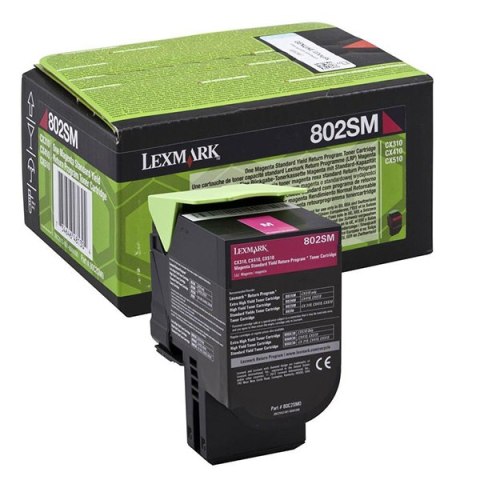 Lexmark oryginalny toner 80C2SME, magenta, 2000s