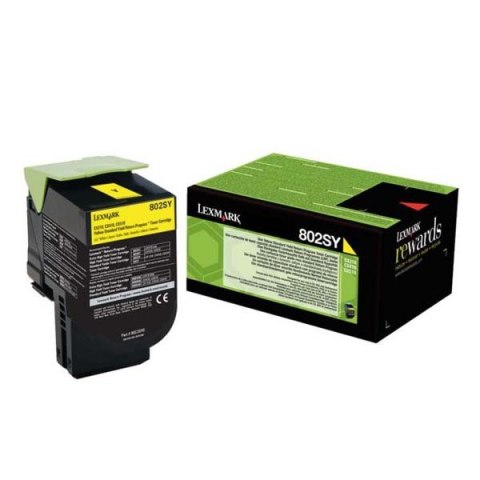 Lexmark oryginalny toner 80C2SY0, yellow, 2000s, return