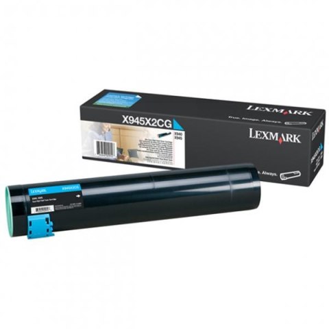 Lexmark oryginalny toner X945X2C, cyan, 22000s