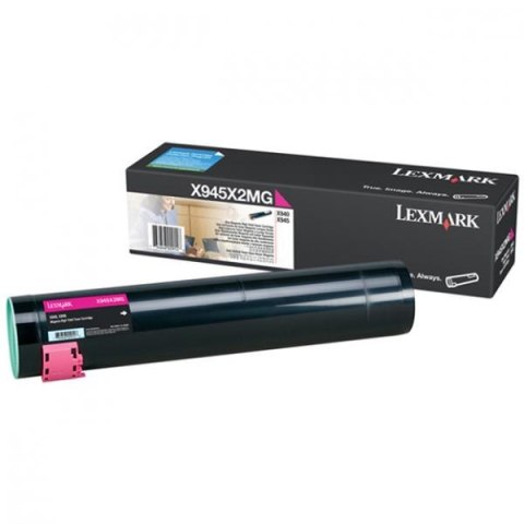 Lexmark oryginalny toner X945X2M, magenta, 22000s