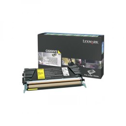 Lexmark oryginalny toner C5200YS, yellow, 1500s, return