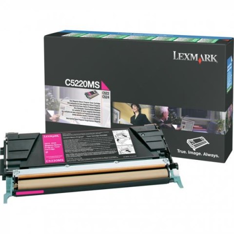 Lexmark oryginalny toner C5220MS, magenta, 3000s, return