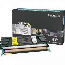 Lexmark oryginalny toner C5220YS, yellow, 3000s, return