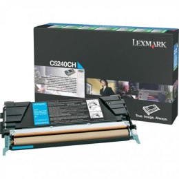 Lexmark oryginalny toner C5240CH, cyan, 5000s, return