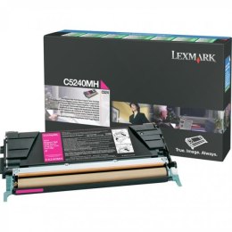 Lexmark oryginalny toner C5240MH, magenta, 5000s, return