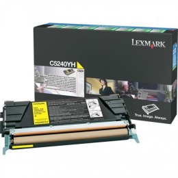 Lexmark oryginalny toner C5240YH, yellow, 5000s, return