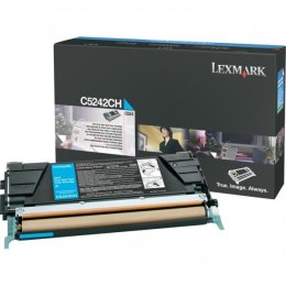 Lexmark oryginalny toner C5242CH, cyan, 5000s