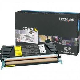 Lexmark oryginalny toner C5242YH, yellow, 5000s