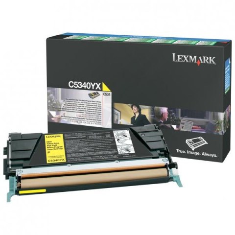 Lexmark oryginalny toner C5340YX, yellow, 7000s, return