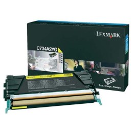 Lexmark oryginalny toner C734A2YG, yellow, 6000s