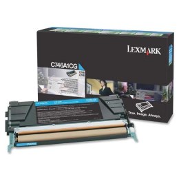 Lexmark oryginalny toner C746A1CG, cyan, 7000s, return