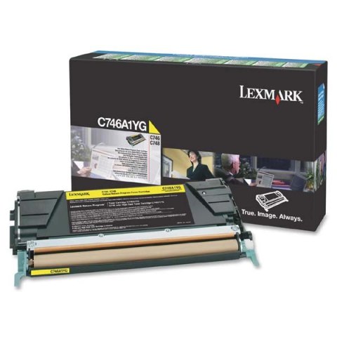 Lexmark oryginalny toner C746A1YG, yellow, 7000s, return