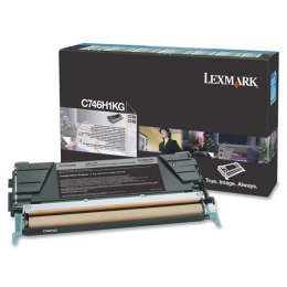 Lexmark oryginalny toner C746H1KG, black, 12000s, high capacity, return