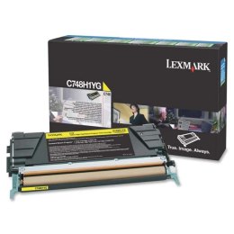 Lexmark oryginalny toner C748H1YG, yellow, 10000s, high capacity, return