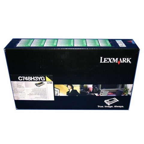 Lexmark oryginalny toner C748H3YG, C748, yellow, 10000s