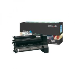 Lexmark oryginalny toner C7700CS, cyan, 6000s, return