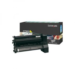 Lexmark oryginalny toner C7700YH, yellow, 10000s, return