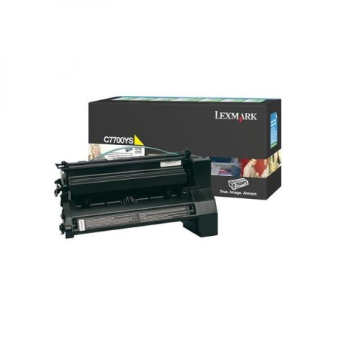 Lexmark oryginalny toner C7700YS, yellow, 6000s