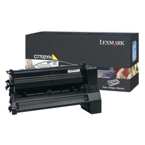 Lexmark oryginalny toner C7702YH, yellow, 10000s, high capacity