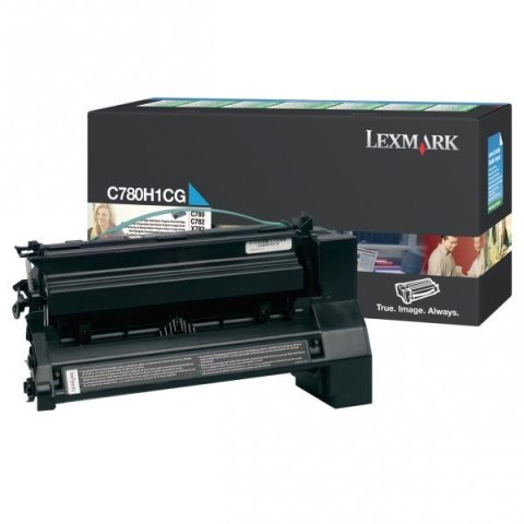 Lexmark oryginalny toner C780H1CG, cyan, 10000s, return