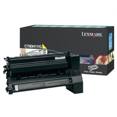 Lexmark oryginalny toner C780H1YG, yellow, 10000s, return