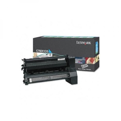 Lexmark oryginalny toner C782X1CG, cyan, 15000s, return