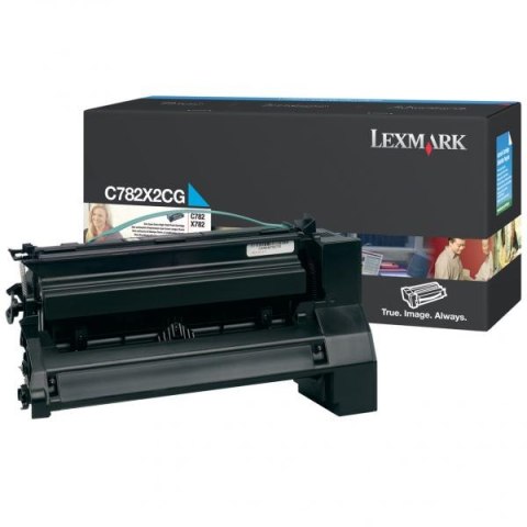 Lexmark oryginalny toner C782X2CG, cyan, 15000s