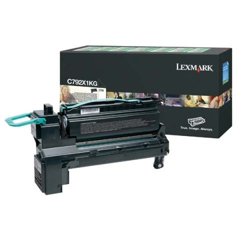 Lexmark oryginalny toner C792X1KG, black, 20000s, extra duża pojemność, return