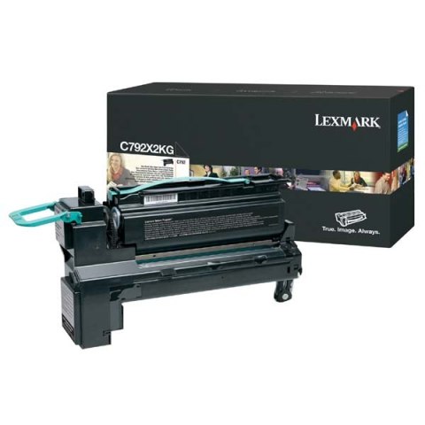 Lexmark oryginalny toner C792X2KG, black, 20000s, extra duża pojemność