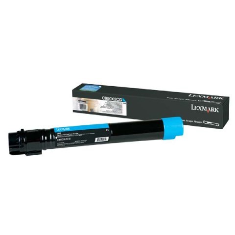 Lexmark oryginalny toner C950X2CG, cyan, 22000s