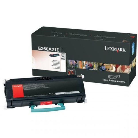 Lexmark oryginalny toner E260A21E, black, 3500s