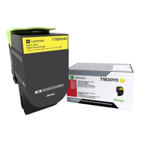 Lexmark oryginalny toner 71B0040, yellow, 2300s Lexmark oryginalny toner 71B0040, yellow, 2300s