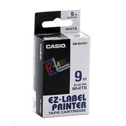 Casio oryginalny taśma do drukarek etykiet, Casio, XR-9WEB1, niebieski druk/biały podkład, nielaminowany, 8m, 9mm, EOL