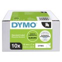 Dymo oryginalny taśma do drukarek etykiet, Dymo, 2093097, czarny druk/biały podkład, 7m, 12mm, op. 10 szt, cena za opakowanie, D