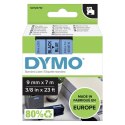 Dymo oryginalny taśma do drukarek etykiet, Dymo, 40916, S0720710, czarny druk/niebieski podkład, 7m, 9mm, D1