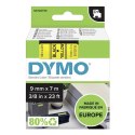 Dymo oryginalny taśma do drukarek etykiet, Dymo, 40918, S0720730, czarny druk/żółty podkład, 7m, 9mm, D1