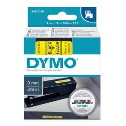 Dymo oryginalny taśma do drukarek etykiet, Dymo, 40918, S0720730, czarny druk/żółty podkład, 7m, 9mm, D1