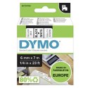 Dymo oryginalny taśma do drukarek etykiet, Dymo, 43613, S0720780, czarny druk/biały podkład, 7m, 6mm, D1