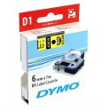 Dymo oryginalny taśma do drukarek etykiet, Dymo, 43618, S0720790, czarny druk/żółty podkład, 7m, 6mm, D1