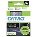 Dymo oryginalny taśma do drukarek etykiet, Dymo, 45020, S0720600, biały druk/przezroczysta podkład, 7m, 12mm, D1