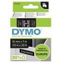 Dymo oryginalny taśma do drukarek etykiet, Dymo, 45021, S0720610, biały druk/czarny podkład, 7m, 12mm, D1