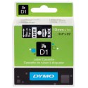 Dymo oryginalny taśma do drukarek etykiet, Dymo, 45811, S0720910, biały druk/czarny podkład, 7m, 19mm, D1