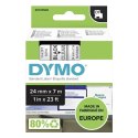 Dymo oryginalny taśma do drukarek etykiet, Dymo, 53710, S0720920, czarny druk/przezroczysty podkład, 7m, 24mm, D1