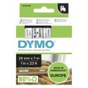 Dymo oryginalny taśma do drukarek etykiet, Dymo, 53713, S0720930, czarny druk/biały podkład, 7m, 24mm, D1